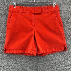 LOFT Shorts Womens 4 Riviera Orange Chino Stretch Twill Pocket Casual Everyday